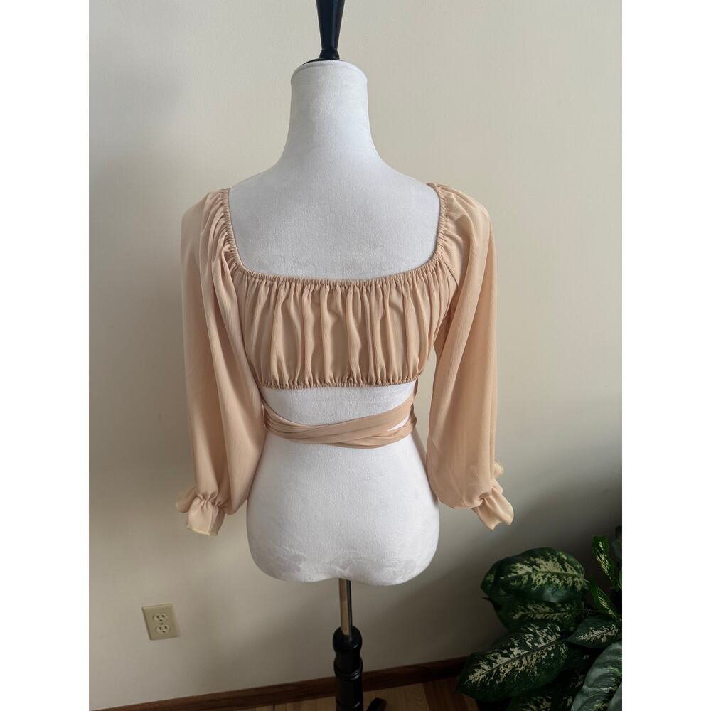 LYANER Women's Cute Off Shoulder Crop Tube Top Blouse - Picture 3 of 3